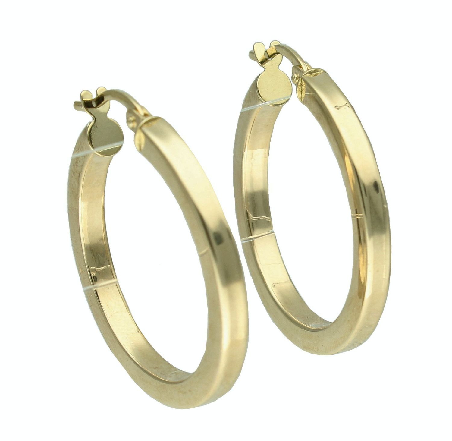 Złote kolczyki damskie 375 koła klasyczne gładkie KL 2883H 375.jpg